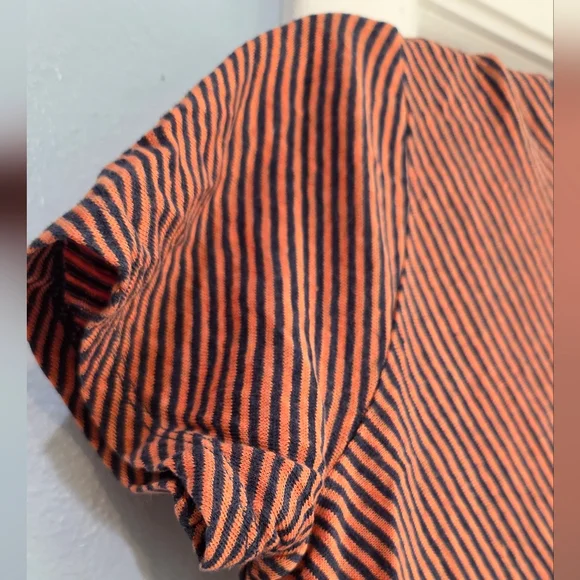 Women's Brooks Brothers Terracotta Orange & Navy Blue T Shirt, Size S - Picture 7 of 14